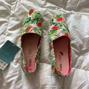 Watermelon tropical print Toms